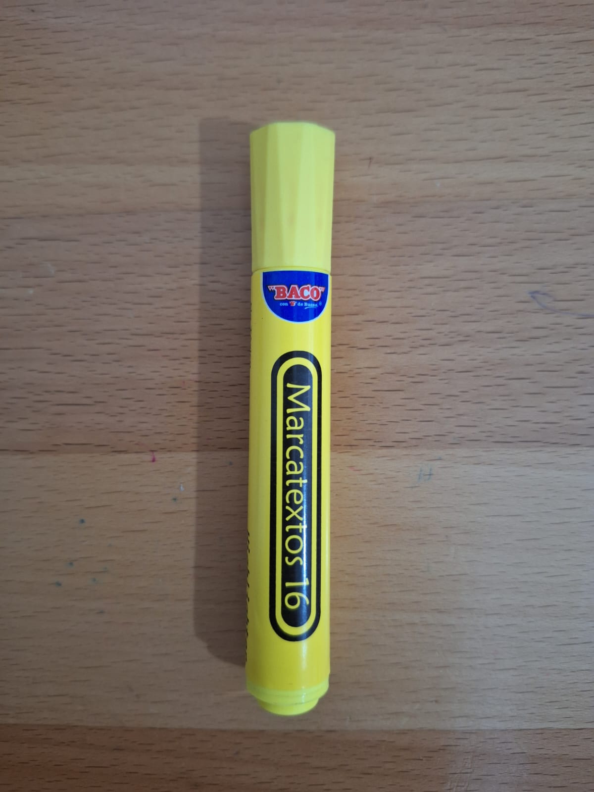 MARCATEXTO BACO GRUESO AMARILLO