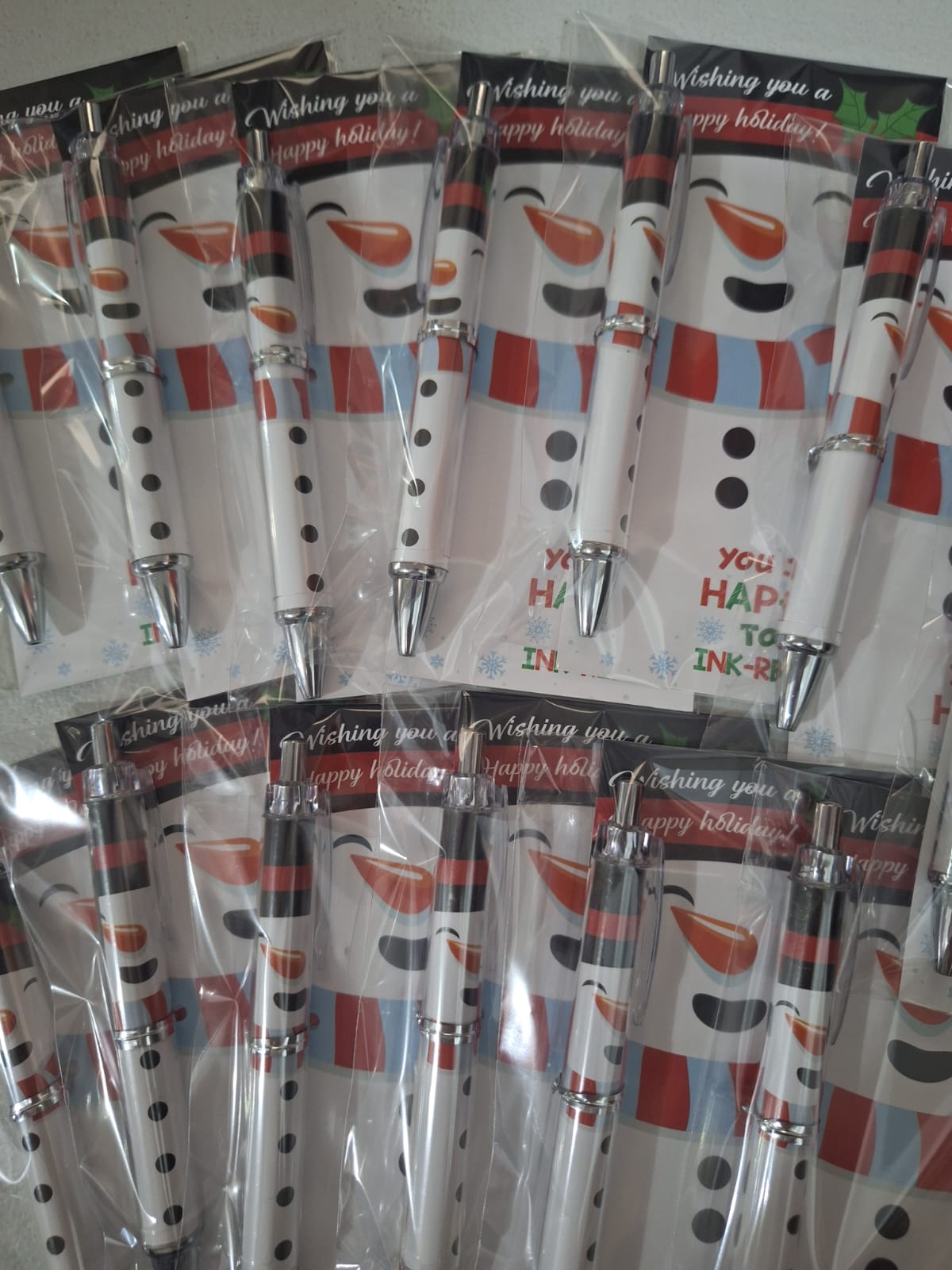  PLUMA NAVIDAD Y ETIQUETA SET