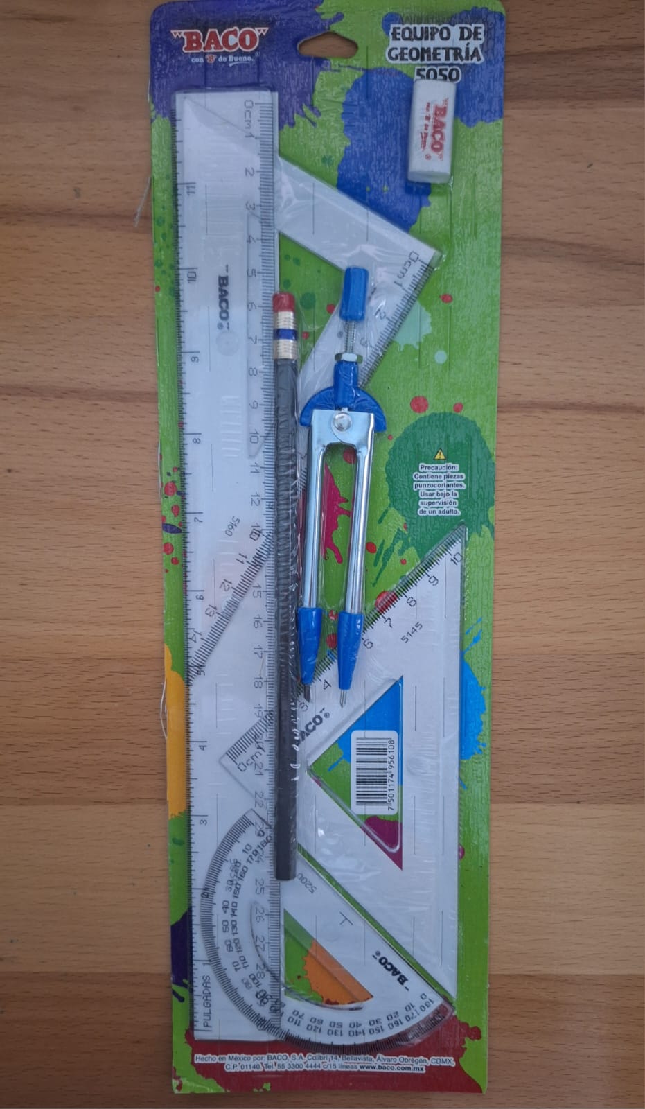JUEGO DE GEOMETRIA BACO 5050
