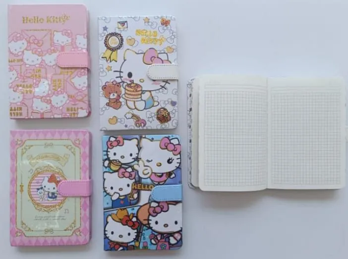 LIBRETA KITTY PASTA GRUESA CUADRO CHICO 19CM X 13CM