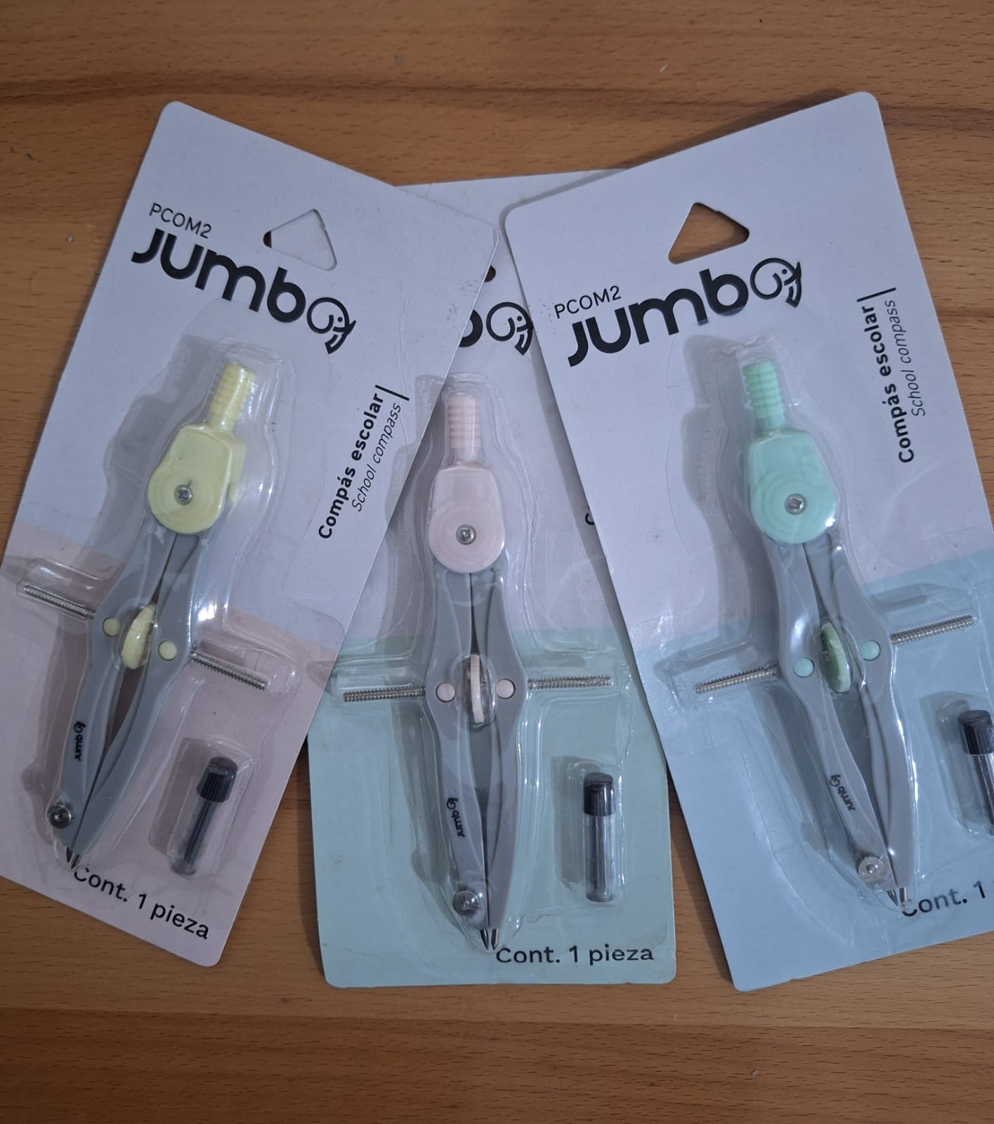 COMPAS JUMBO PRECISION PLASTICO CON MINAS
