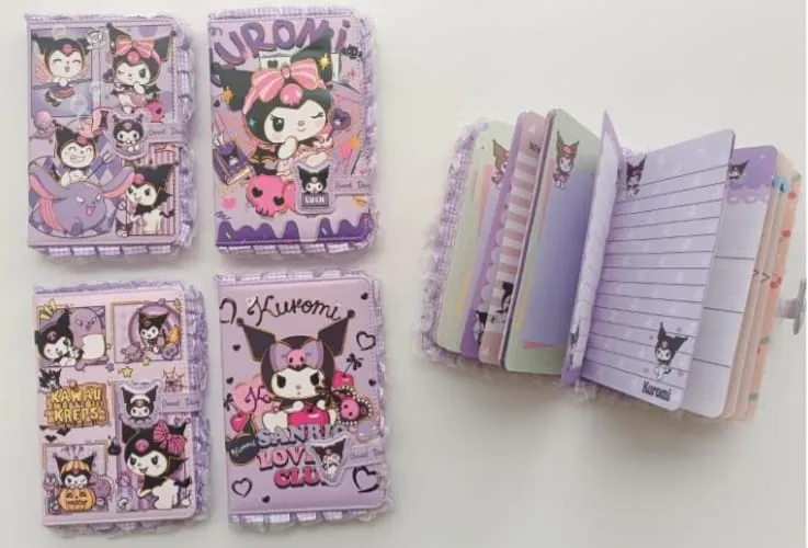 LIBRETA KUROMI ACOLCHADA CON ENCAJE