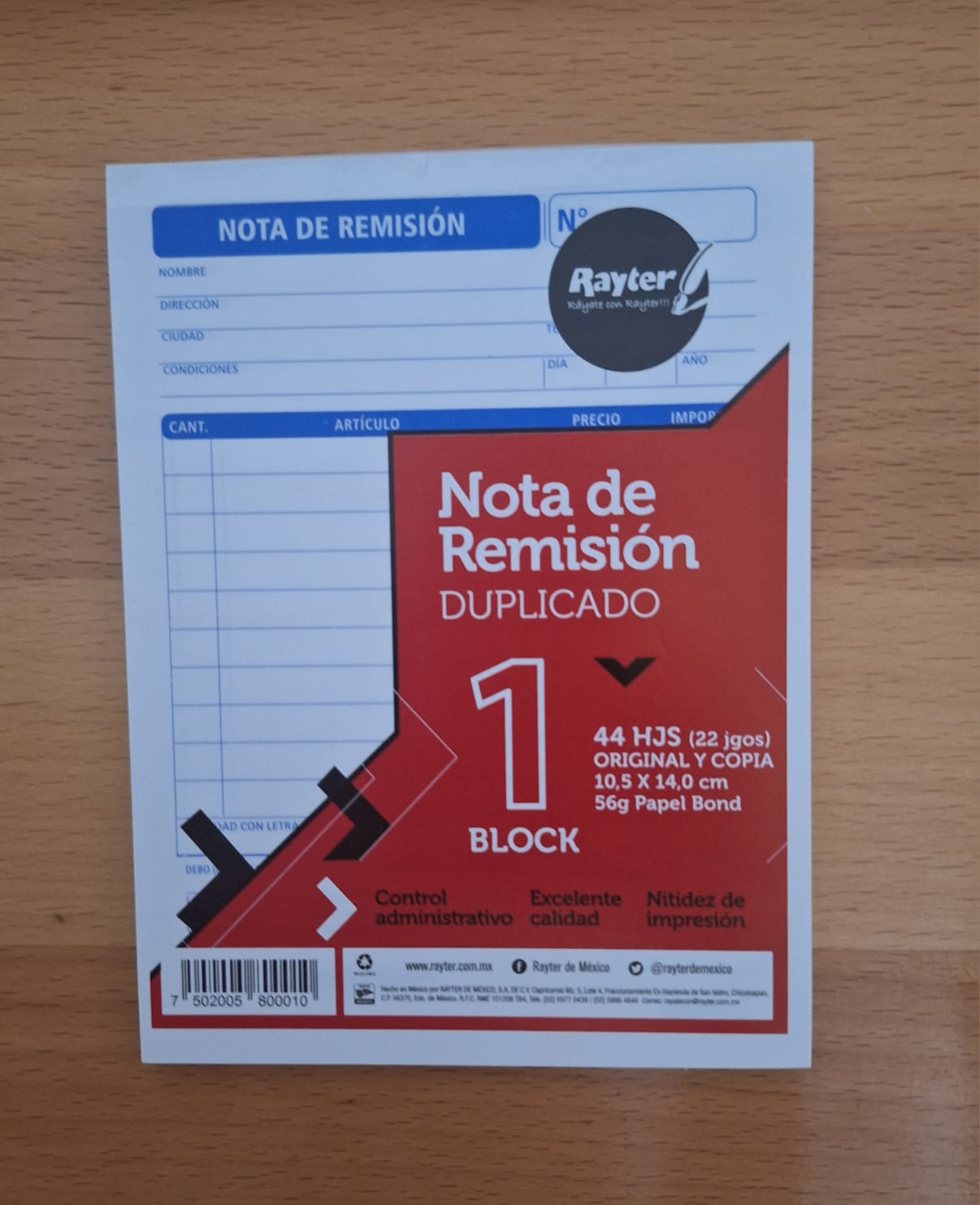 REMISION ¼ DUPLICADO RAYTER