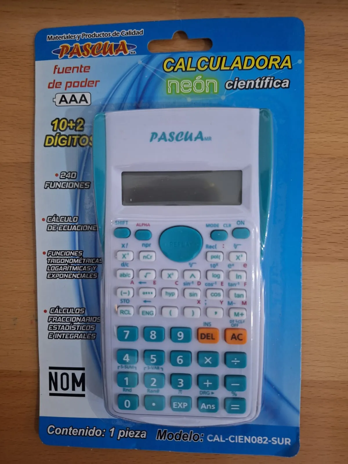 CALCULADORA PASCUA CIENTIFICA COLORES