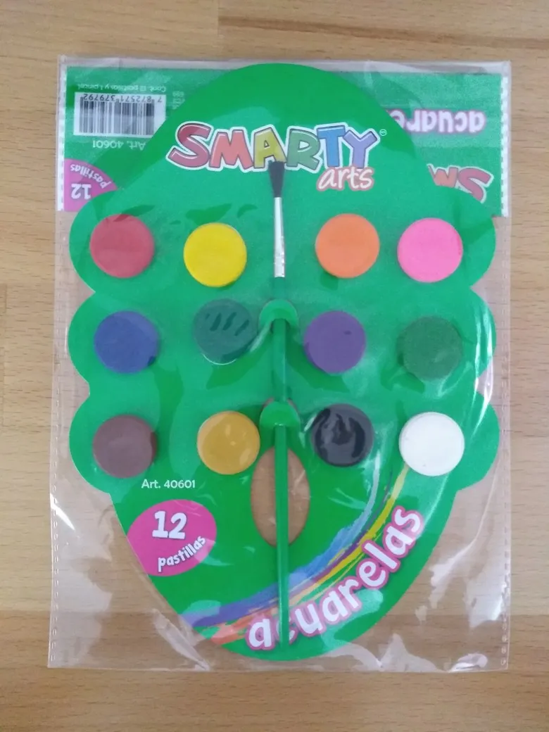 ACUARELAS CARTON C/12 40601 3/6 SMARTY