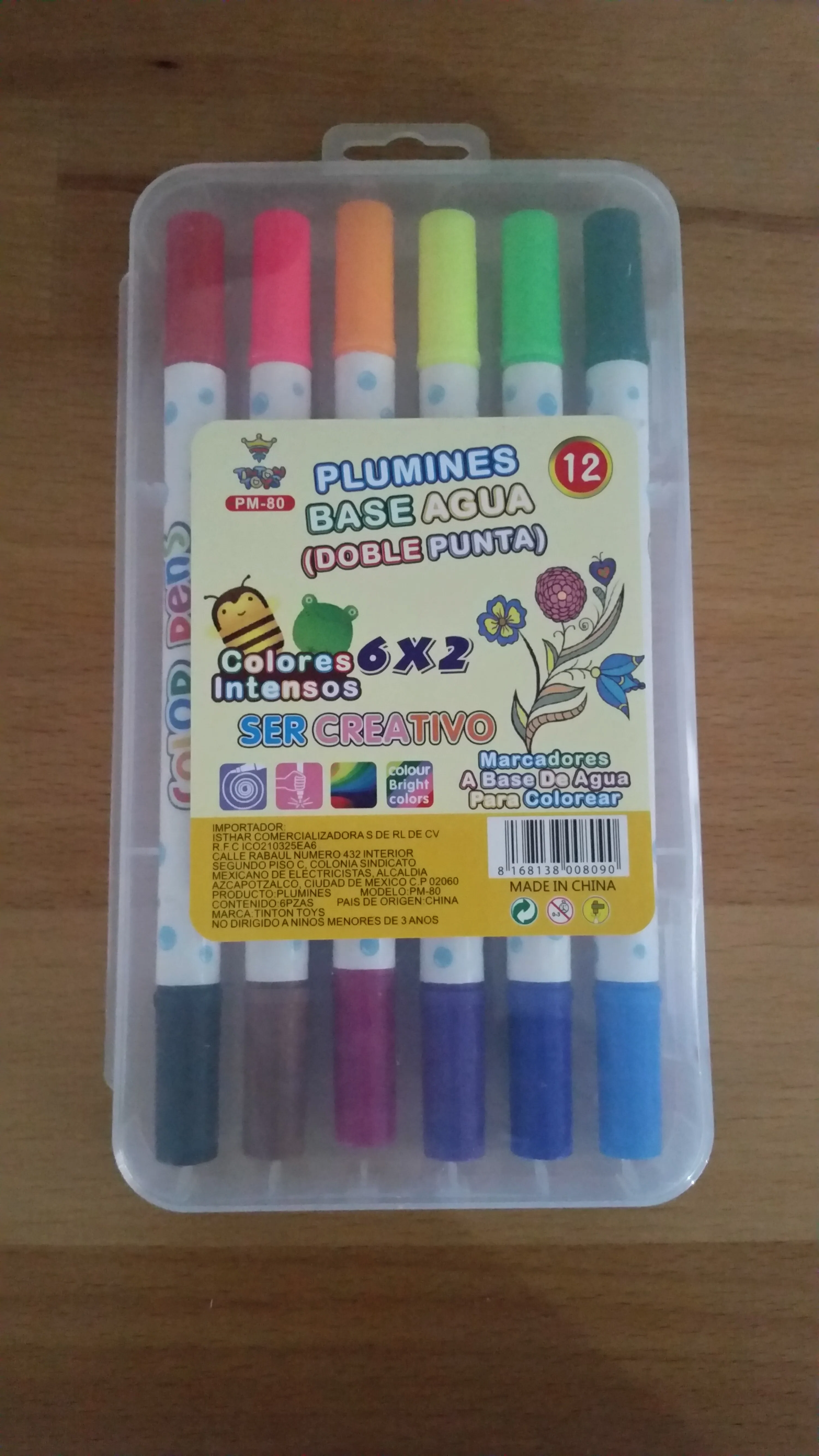 PLUMIN DOBLE PUNTA X6 COLOR PENS