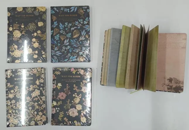 LIBRETA WAIT FOR BLOOM HOJAS DECORADAS