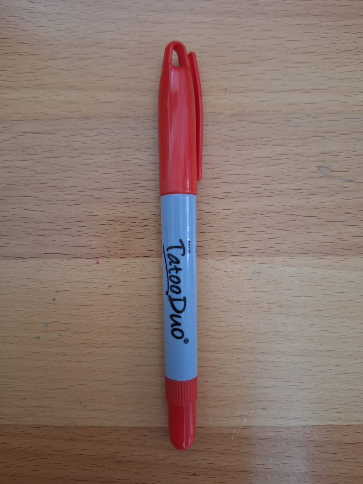MARCADOR PERMANENTE BACO TATOO DUO ROJO