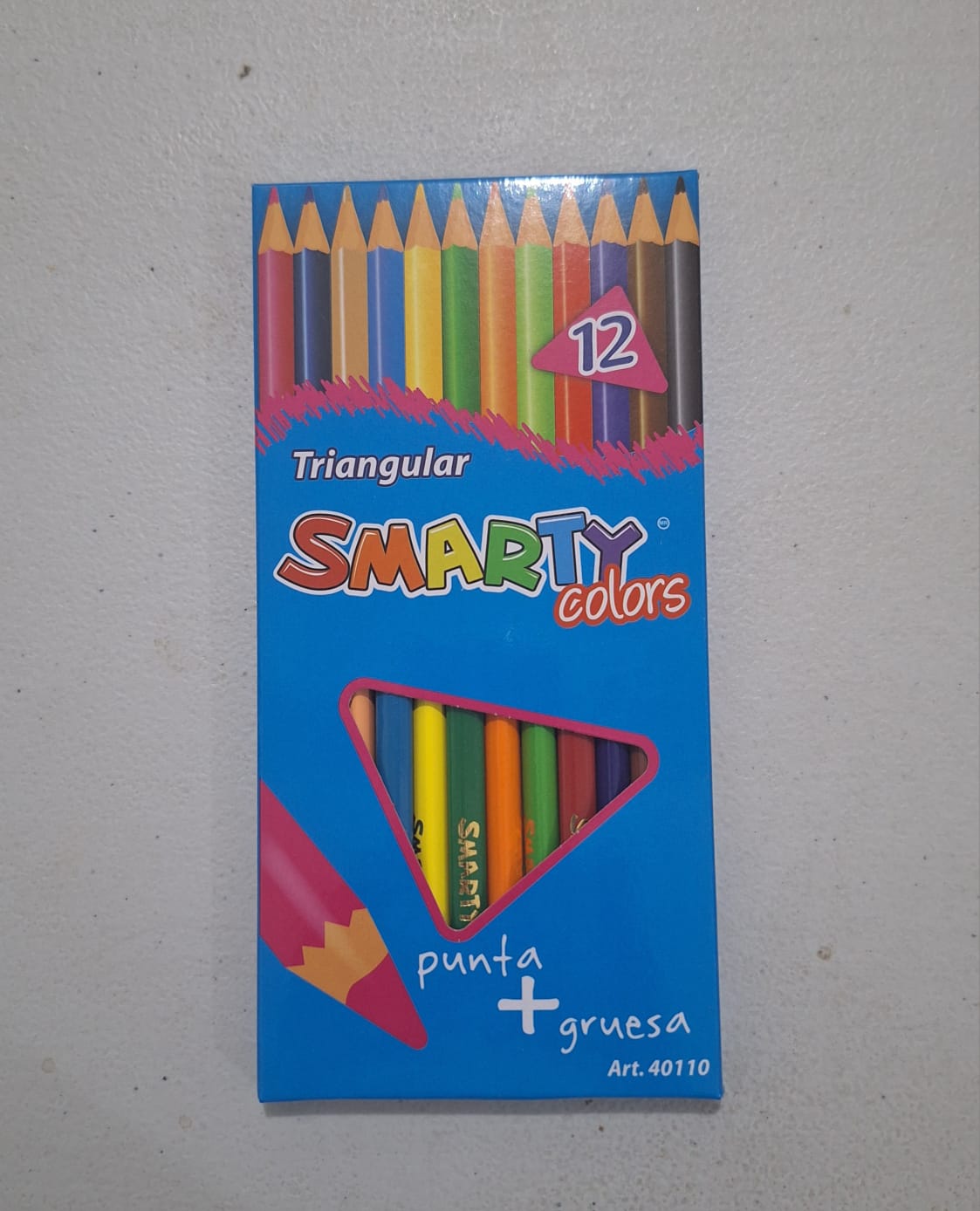 LAPICES DE COLOR TRIANGULAR SMARTY CON 12 PIEZAS