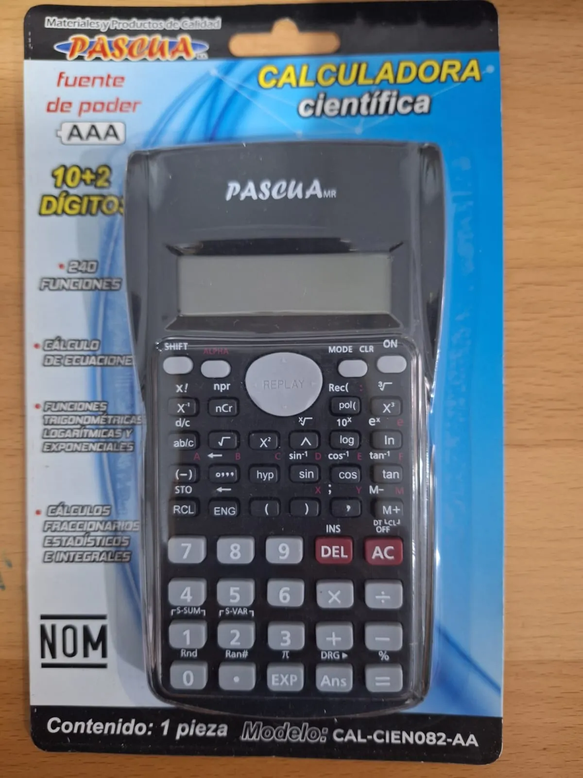 CALCULADORA PASCUA CIENTIFICA NEGRO