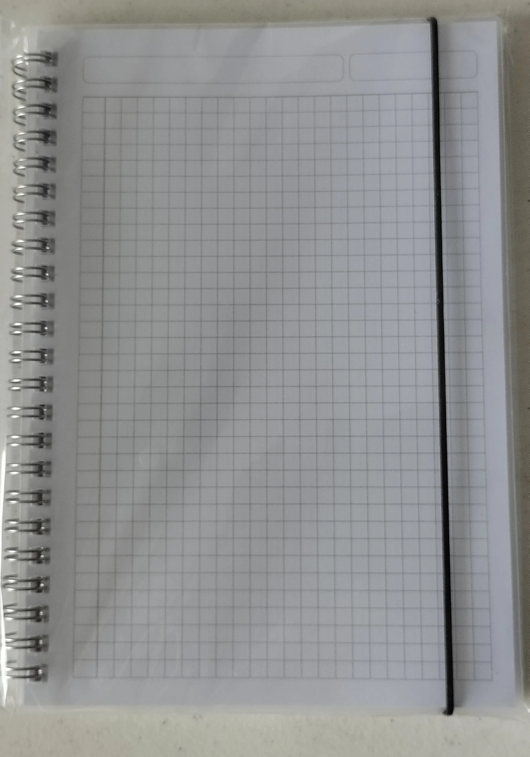 LIBRETA FUNDA PLASTICA CUADRO CHICO