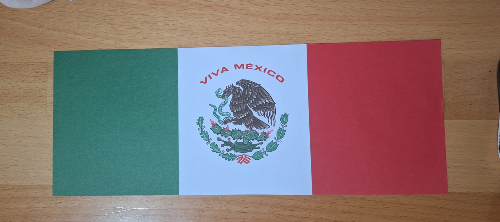 BANDERA MEXICO DE PAPEL MEDIANA 13X34