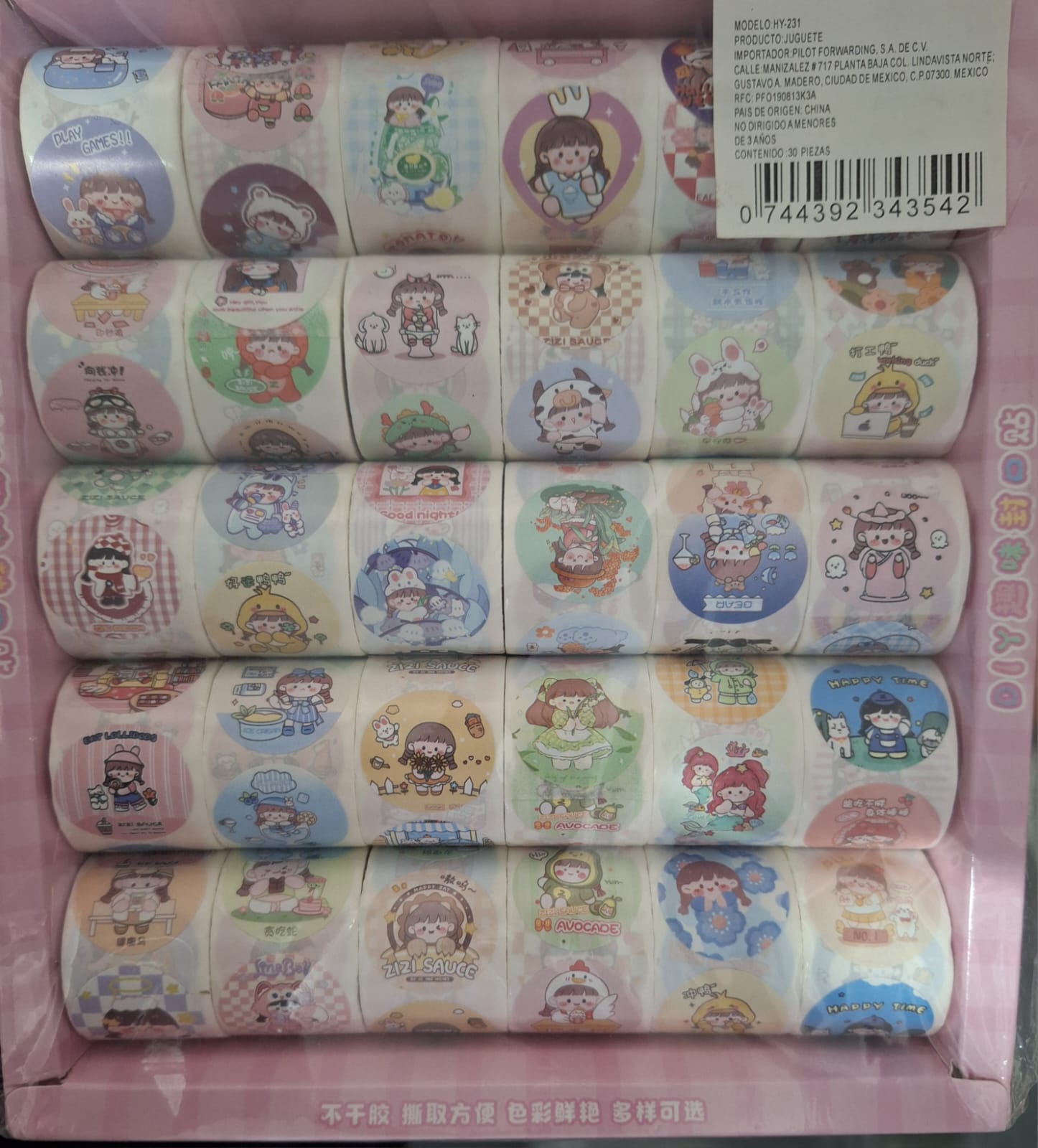 STICKERS MUÑECA KAWAII