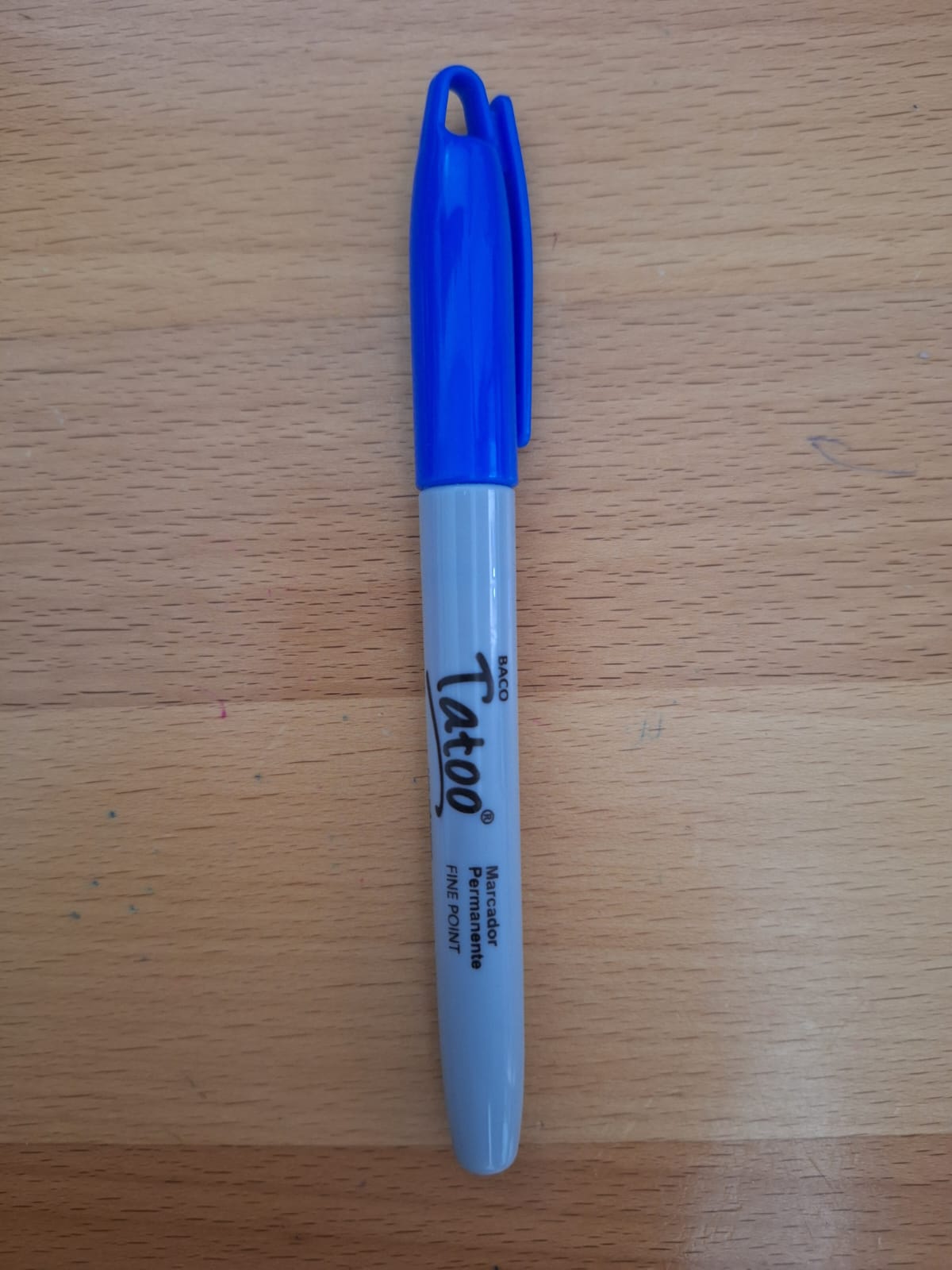 MARCADOR PERMANENTE BACO TATOO AZUL (PUNTO FINO)