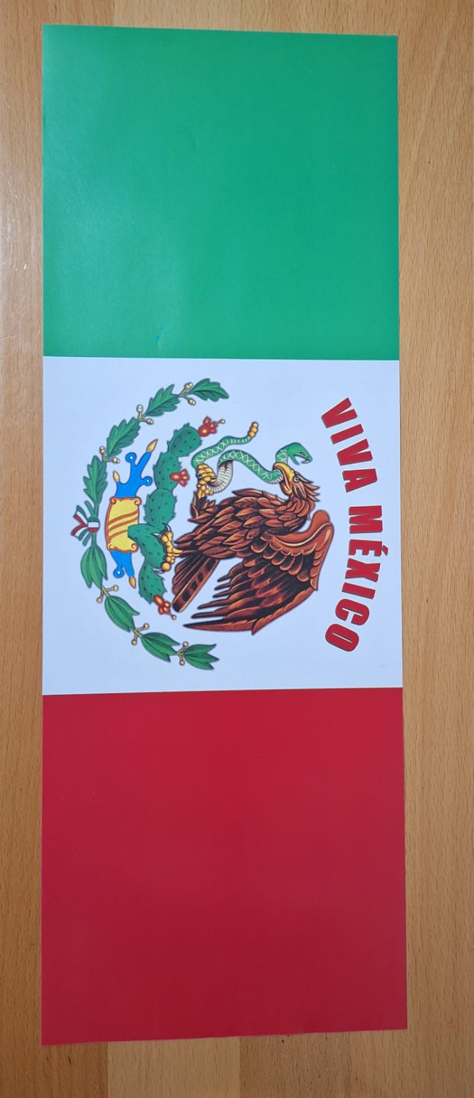 BANDERA MEXICO DE PAPEL GRANDE 17X47