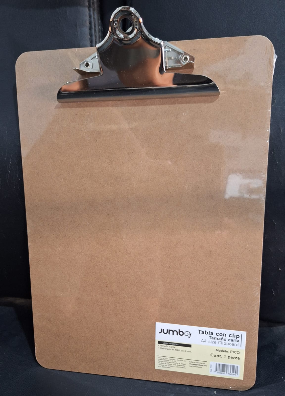 TABLA JUMBO CON CLIP GRANDE TAMAÑO CARTA