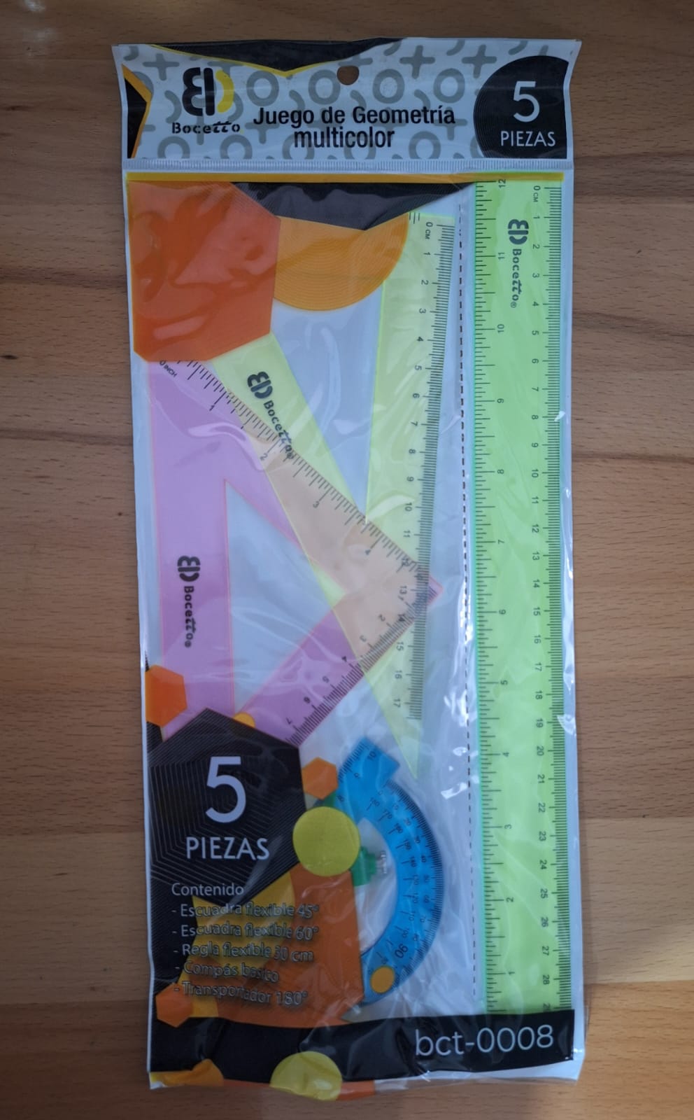 JUEGO BOCETTO GEOMETRIA MULTICOLOR 5PZS